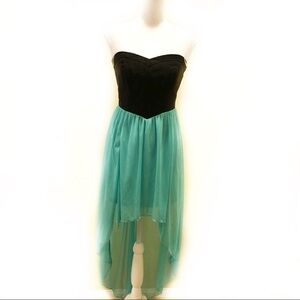 💰HP💰Speckless tube top medium teal dress